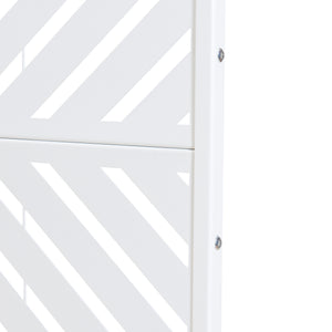 Pannello Divisorio Kekan Struttura Traforata in Acciaio 200 x 100 cm Bianco casa.pro