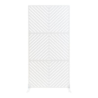 Pannello Divisorio Kekan Struttura Traforata in Acciaio 200 x 100 cm Bianco casa.pro