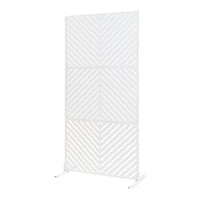 Pannello Divisorio Kekan Struttura Traforata in Acciaio 200 x 100 cm Bianco casa.pro
