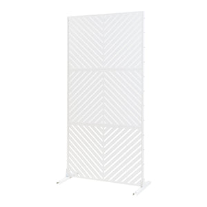Pannello Divisorio Kekan Struttura Traforata in Acciaio 200 x 100 cm Bianco casa.pro