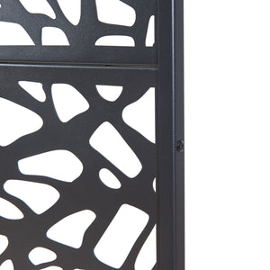 Pannello Divisorio Poskind Struttura Traforata in Acciaio 200 x 100 cm Nero casa.pro