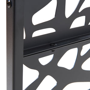 Pannello Divisorio Poskind Struttura Traforata in Acciaio 200 x 100 cm Nero casa.pro