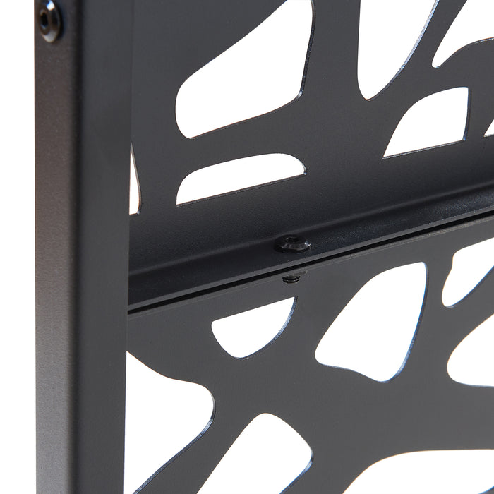 Pannello Divisorio Poskind Struttura Traforata in Acciaio 200 x 100 cm Nero casa.pro