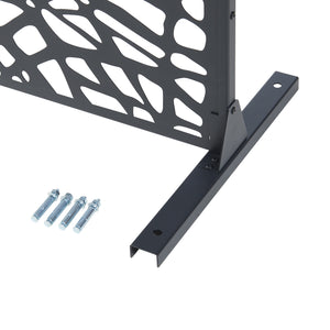 Pannello Divisorio Poskind Struttura Traforata in Acciaio 200 x 100 cm Nero casa.pro