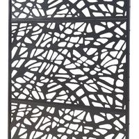 Pannello Divisorio Poskind Struttura Traforata in Acciaio 200 x 100 cm Nero casa.pro