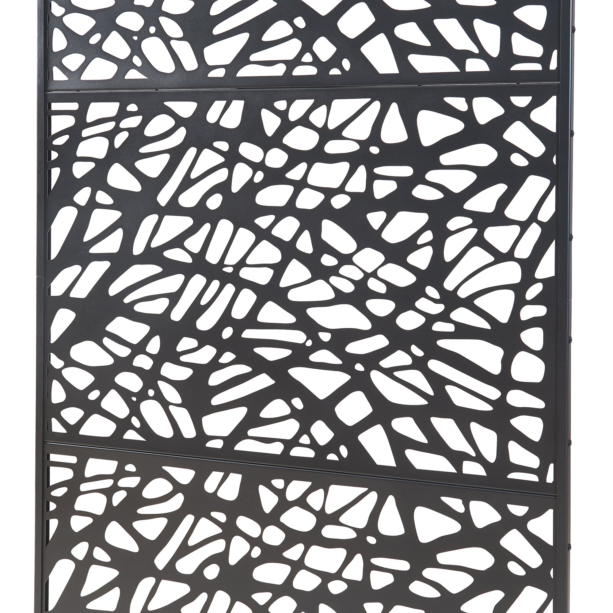 Pannello Divisorio Poskind Struttura Traforata in Acciaio 200 x 100 cm Nero casa.pro