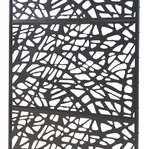 Pannello Divisorio Poskind Struttura Traforata in Acciaio 200 x 100 cm Nero casa.pro