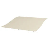 Telo di Ricambio per Pergola da Giardino 2.5x3 m con 8 Fori di Drenaggio, in Poliestere, 297x243 cm, Beige