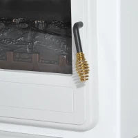 Camino Elettrico con Effetto Fiamma Regolabile Potenza 925W/1850W 51 × 31 × 56cm Bianco