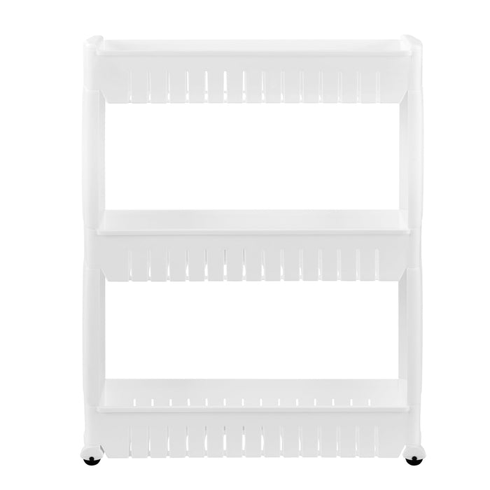 Carrello portaoggetti su ruote torre portaoggetti con carrello 72 cm bianco 03_0002851