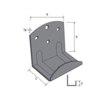 Reggirete a staffa 0180 a 4 fori pre-zincato Made in Italy