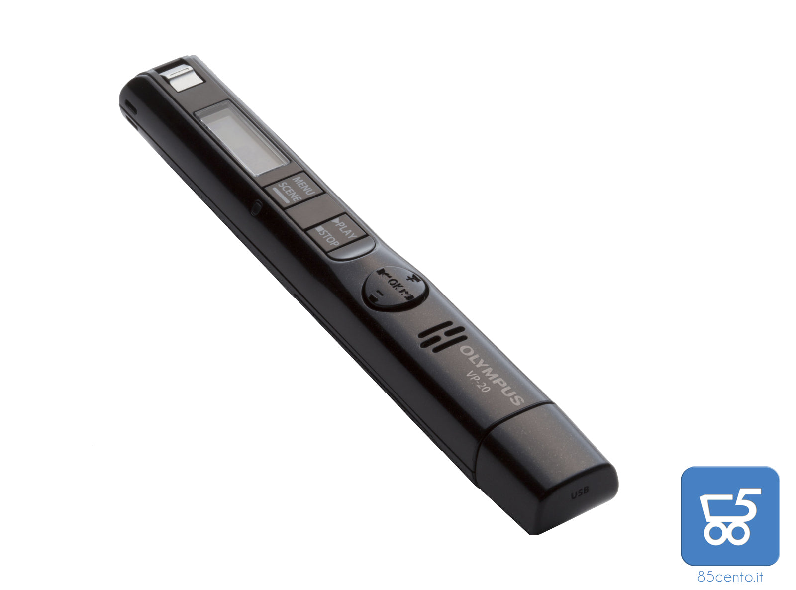 Registratore tascabile Olympus V-20 Nero Stereo anti fruscio connettore mic/auricolari