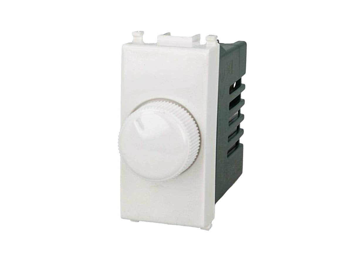 Regolatore Dimmer A Manopola 220V Bianco Compatibile Con Vimar Plana