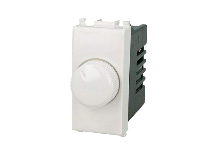 Regolatore Dimmer A Manopola 220V Bianco Compatibile Con Vimar Plana