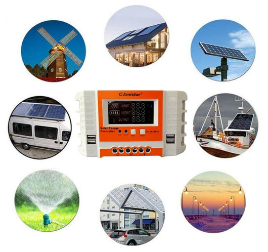 Regolatore di carica solare fotovoltaico 40 amper 12v24v 4 usb-GKF4012