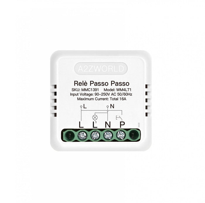 Relè Passo Passo Elettronico Silenzioso Impulse Relay 1 Contatto NO 16A 220V AC Con Memoria 40X40X18mm Compatibile Con Finder 13.91