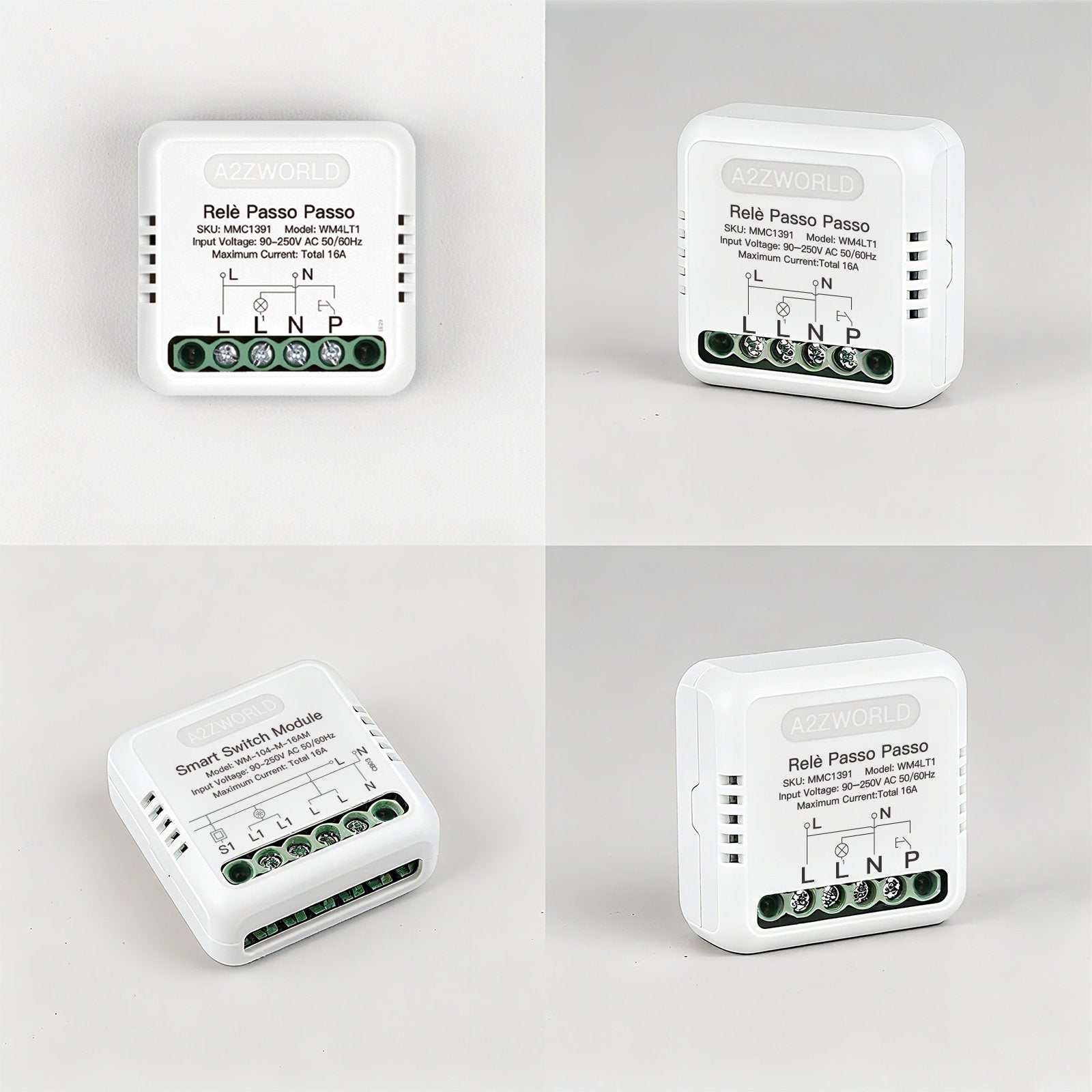 Relè Passo Passo Elettronico Silenzioso Impulse Relay 1 Contatto NO 16A 220V AC Con Memoria 40X40X18mm Compatibile Con Finder 13.91