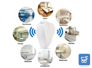 Repellente Zanzare Ultrasuoni Spina Europea Luce LED Notturna Topi Insetti 2 pezzi