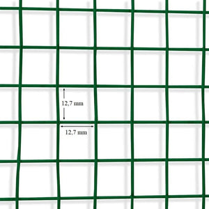 Rete Metallica Plasticata Verde 0,5X10M Per Recinzione Giardino