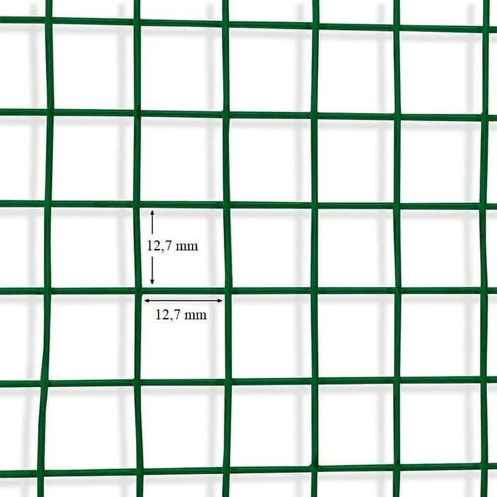 Rete Metallica Plasticata Verde 0,5X10M Per Recinzione Giardino