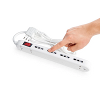 Multipresa slim ecova 30250 4 prese bipasso 10/16a cavo 1,5 mt e protezione