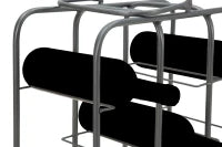 Porta Bottiglie Rack Quadrato (9 Posti) Cm 40X23X47.5