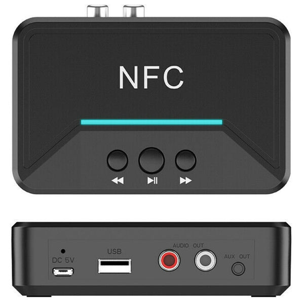 Ricevitore Adattatore NFC 3.5 millimetri RCA Audio di Uscita AUX Bluetooth Dongle Stereo Recettore per Amplificatore Altoparlante