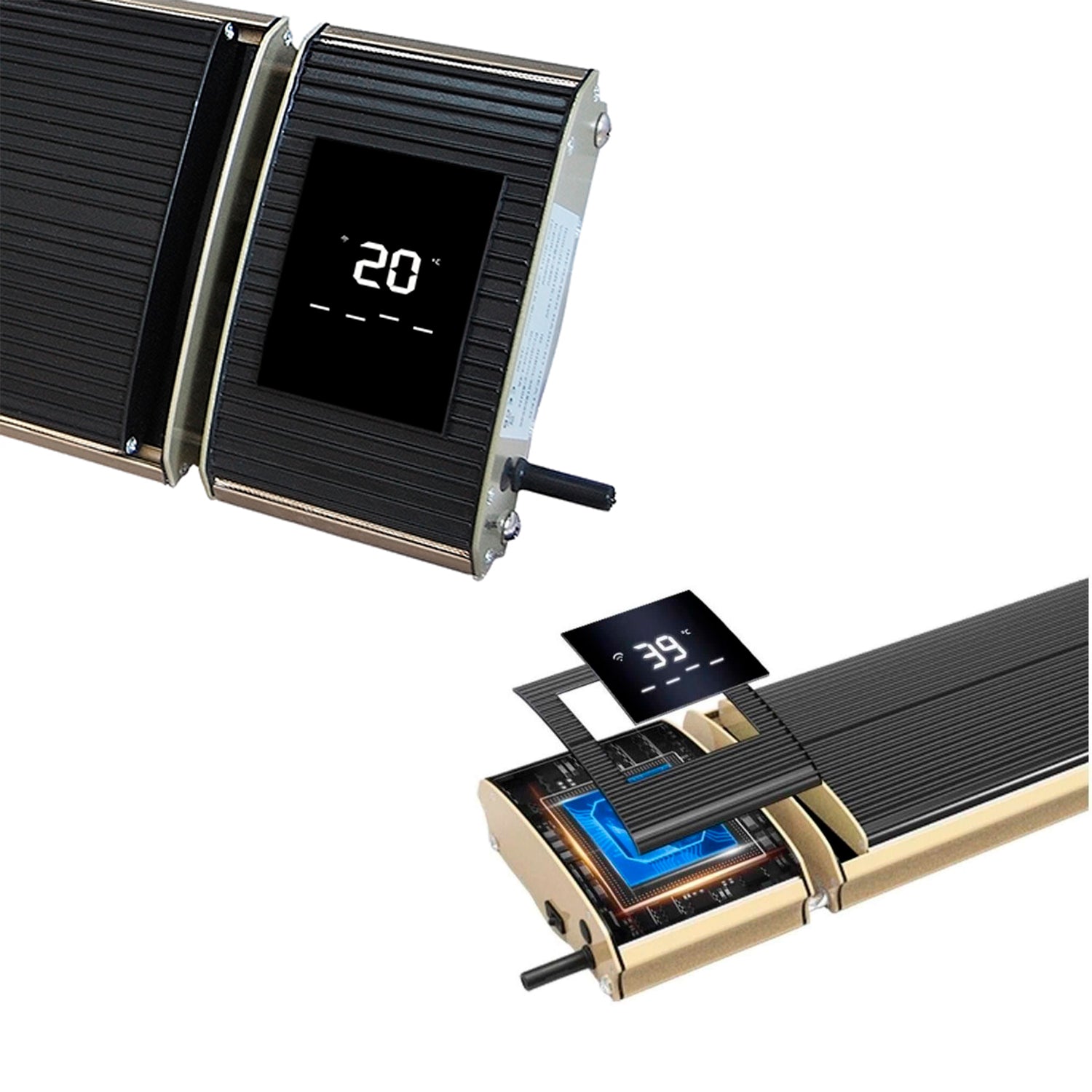 Sined Riscaldatore Infrarossi Comandabile Da Smartphone Con Wifi Da 2400w Nero