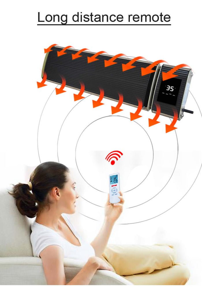Sined Riscaldatore Infrarossi Comandabile Da Smartphone Con Wifi Da 2400w Nero