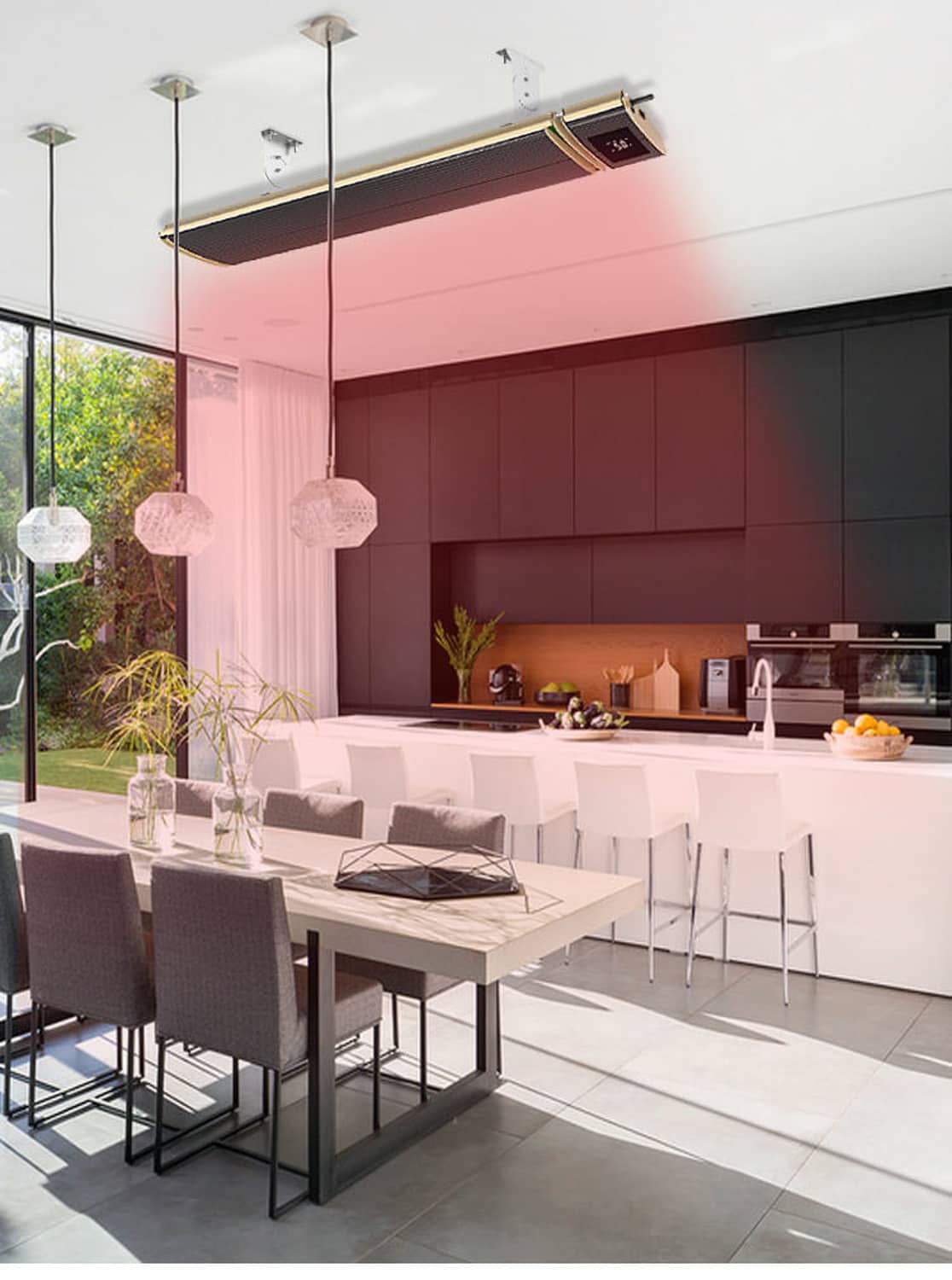 Sined Riscaldatore Infrarossi Comandabile Da Smartphone Con Wifi Da 2400w Nero