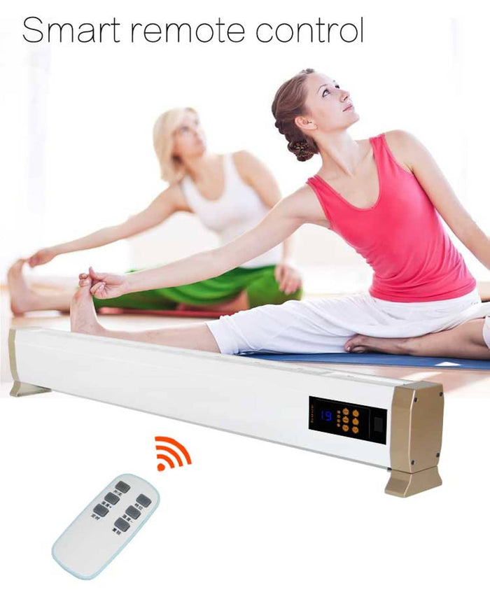 Sined Riscaldatore Da Pavimento 1800 Stufa Da Pavimento Elettrica Da 1800w Bianco Stufetta Per Pavimento e Battiscopa 1800w Con Telecomando Incluso