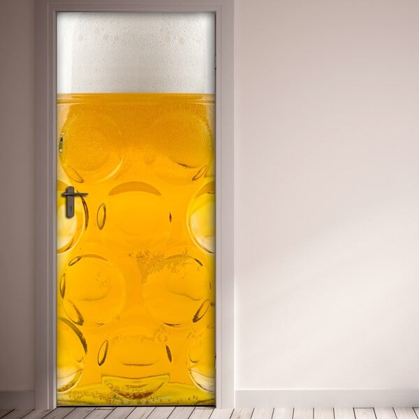 Decorazione per Porta Autoadesiva Facile da Applicare 210x83 cm Door Cover Beer