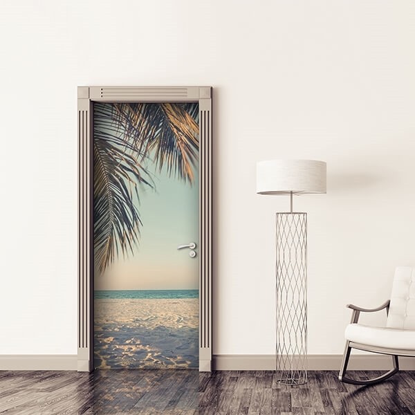 Decorazione per Porta Autoadesiva Facile da Applicare 210x83 cm Door Cover Enjoy