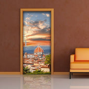 Decorazione per Porta Autoadesiva Facile da Applicare 210x83 cm Door Cover Florence