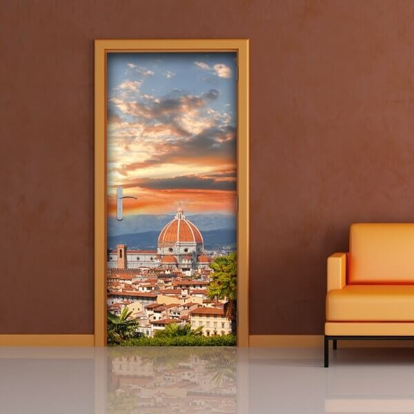 Decorazione per Porta Autoadesiva Facile da Applicare 210x83 cm Door Cover Florence