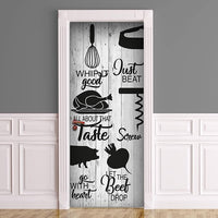 Decorazione per Porta Autoadesiva Facile da Applicare 210x83 cm Door Cover Food