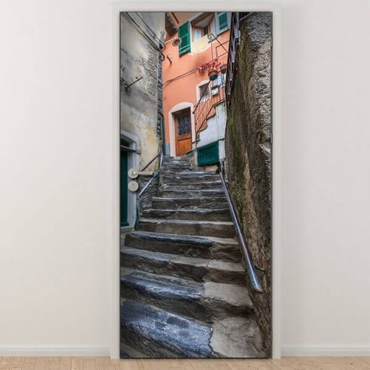 Decorazione per Porta Autoadesiva Facile da Applicare 210x83 cm Door Cover Liguria