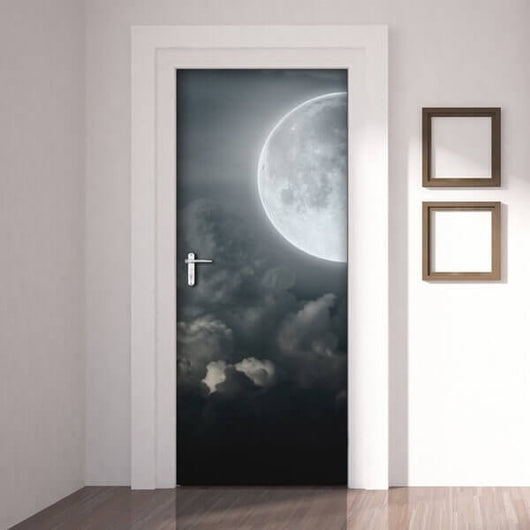 Decorazione per Porta Autoadesiva Facile da Applicare 210x83 cm Door Cover Moon