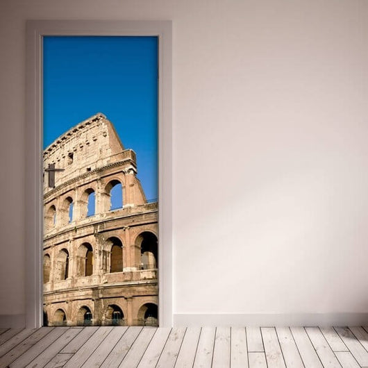 Decorazione per Porta Autoadesiva Facile da Applicare 210x83 cm Door Cover Rome - Colosseo