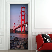 Decorazione per Porta Autoadesiva Facile da Applicare 210x83 cm Door Cover San Francisco