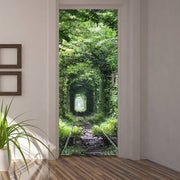Decorazione per Porta Autoadesiva Facile da Applicare 210x83 cm Door Cover Rails