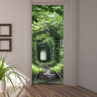 Decorazione per Porta Autoadesiva Facile da Applicare 210x83 cm Door Cover Rails