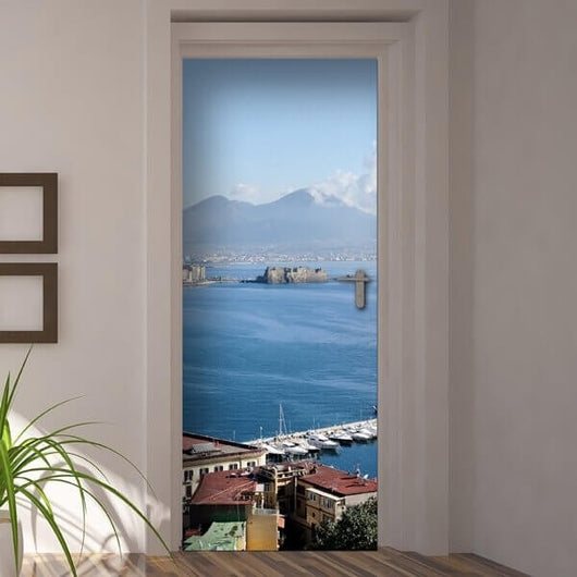 Decorazione per Porta Autoadesiva Facile da Applicare 210x83 cm Door Cover Naples