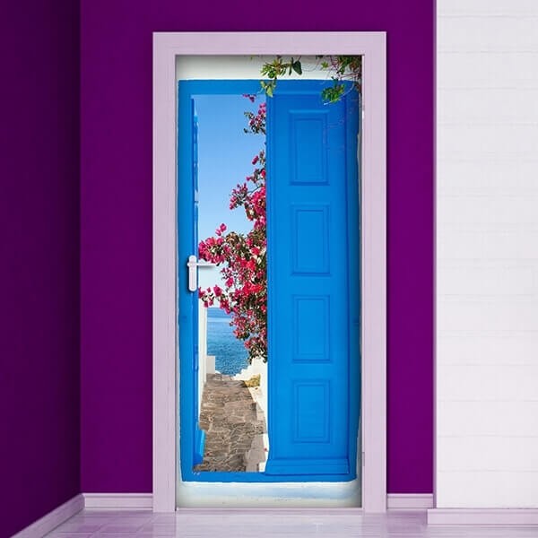 Decorazione per Porta Autoadesiva Facile da Applicare 210x83 cm Door Cover Sea View