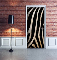 Decorazione per Porta Autoadesiva Facile da Applicare 210x83 cm Door Cover Zebra