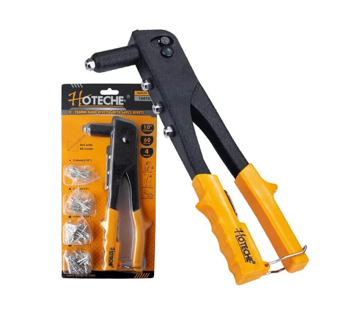 Rivettatrice manuale 4 testine 60 pz per rivetti da 2.4 3.2 4.0 4.8 A-160105