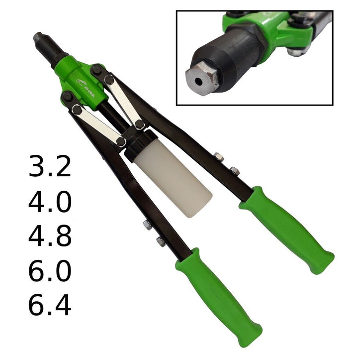 Rivettatrice manuale 450mm 5 testine per rivetti da 3.2 4.0 4.8 6.0 6.4 JM-2001