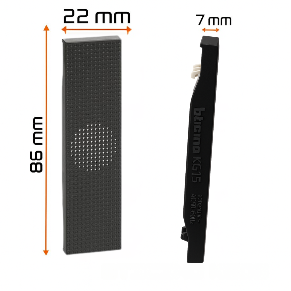 Cover suoneria bticino living now 1 modulo design elegante e funzionale *** colore nero, confezione 1