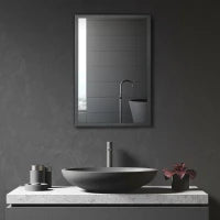 kleankin Specchiera Bagno in Acciaio con Armadietto a 3 Ripiani e Chiusura Ammortizzata, 40x12x60 cm, Nero