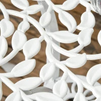 Set da Giardino 3 Pezzi in Alluminio Bianco, 2 Sedie da Esterno 45x42x85.5 cm e Tavolino Rotondo Ø61x66.5 cm